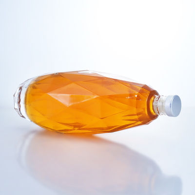 Bouteille en verre transparent de conception unique pour le tequila Gin Rum Champagne Brandy Whisky 750 ml
