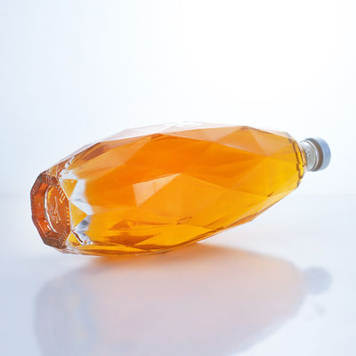 Bouteille en verre transparent de conception unique pour le tequila Gin Rum Champagne Brandy Whisky 750 ml