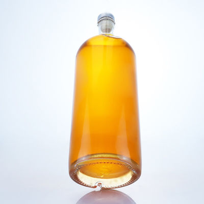 Tequila Vodka Rum Whisky Liquor Bouteille en verre avec liège 1000 ml en forme de cylindre de silex