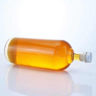 Tequila Vodka Rum Whisky Liquor Bouteille en verre avec liège 1000 ml en forme de cylindre de silex