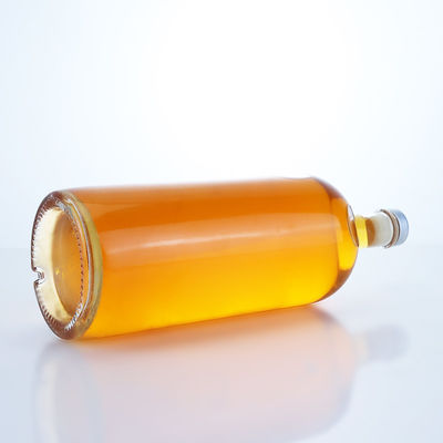 Tequila Vodka Rum Whisky Liquor Bouteille en verre avec liège 1000 ml en forme de cylindre de silex