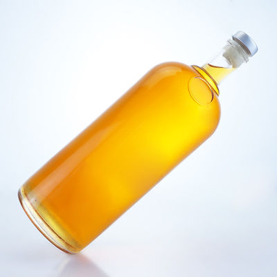 Tequila Vodka Rum Whisky Liquor Bouteille en verre avec liège 1000 ml en forme de cylindre de silex