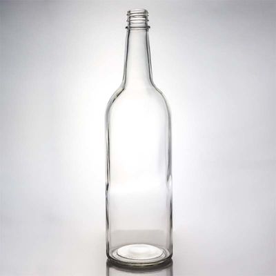 Manipulation de surface Bouteille en verre décalée 1000 ml en forme ronde Parfaite pour le Gin Rum Champagne Liquor