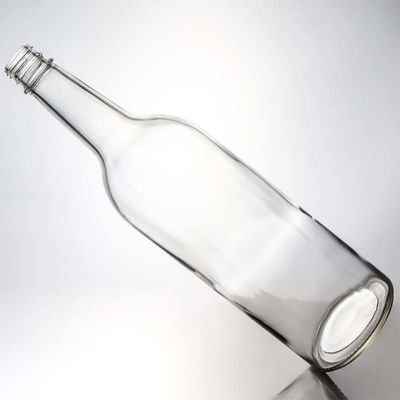 Manipulation de surface Bouteille en verre décalée 1000 ml en forme ronde Parfaite pour le Gin Rum Champagne Liquor