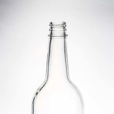 Manipulation de surface Bouteille en verre décalée 1000 ml en forme ronde Parfaite pour le Gin Rum Champagne Liquor