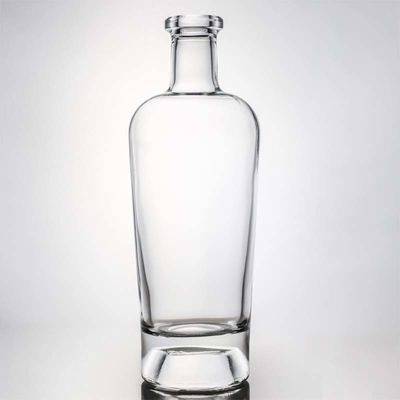 Logo personnalisé 700ml 1000ml Gin clair Flint Rum Champagne Liquor Bouteille en verre avec liège