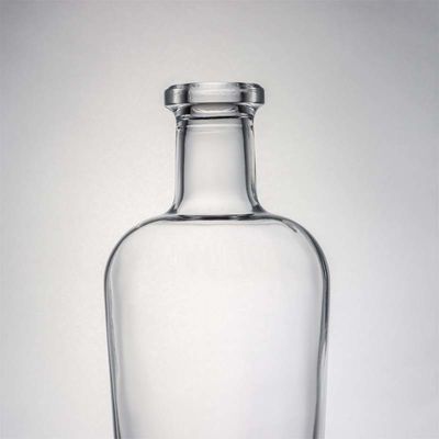 Logo personnalisé 700ml 1000ml Gin clair Flint Rum Champagne Liquor Bouteille en verre avec liège