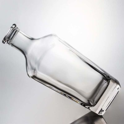 Bouteille de tequila en verre à haute teneur en silex avec bouchon personnalisé 700ml 800ml 1000ml vide