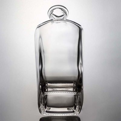 Bouteille de tequila en verre à haute teneur en silex avec bouchon personnalisé 700ml 800ml 1000ml vide