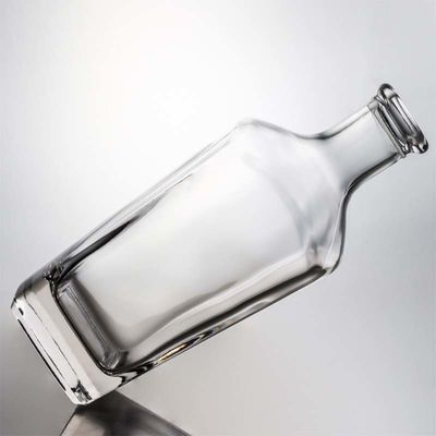 Bouteille de tequila en verre à haute teneur en silex avec bouchon personnalisé 700ml 800ml 1000ml vide