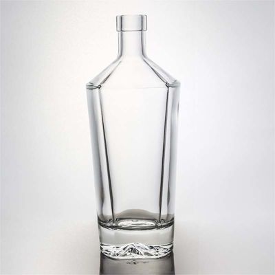 Type d'étanchéité Bouteille en verre de bois de silex en forme ronde 500 ml 800 ml 1000 ml pour les boissons alcoolisées