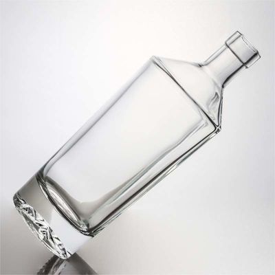 Type d'étanchéité Bouteille en verre de bois de silex en forme ronde 500 ml 800 ml 1000 ml pour les boissons alcoolisées