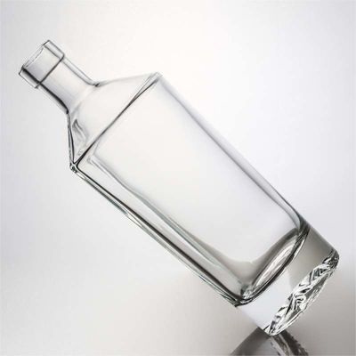 Type d'étanchéité Bouteille en verre de bois de silex en forme ronde 500 ml 800 ml 1000 ml pour les boissons alcoolisées