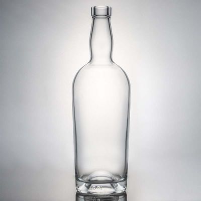 Logo personnalisé High Flint Gin Rum Liquor Bouteille en verre avec liège 700ml 800ml 1000ml