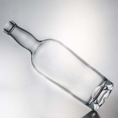 Logo personnalisé High Flint Gin Rum Liquor Bouteille en verre avec liège 700ml 800ml 1000ml