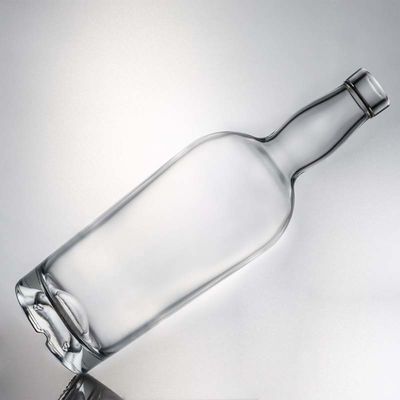 Logo personnalisé High Flint Gin Rum Liquor Bouteille en verre avec liège 700ml 800ml 1000ml