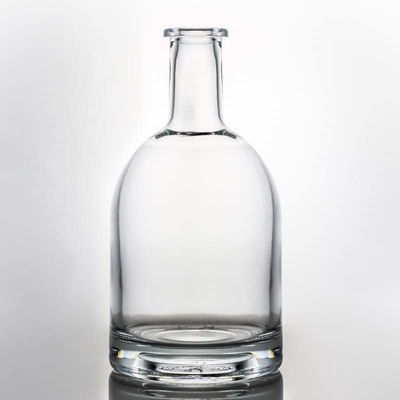 Whisky 750 ml 800 ml 1000 ml Flasque en verre à base lourde et à bois avec liège