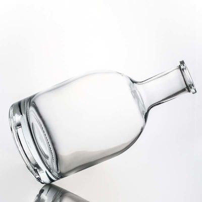 Whisky 750 ml 800 ml 1000 ml Flasque en verre à base lourde et à bois avec liège