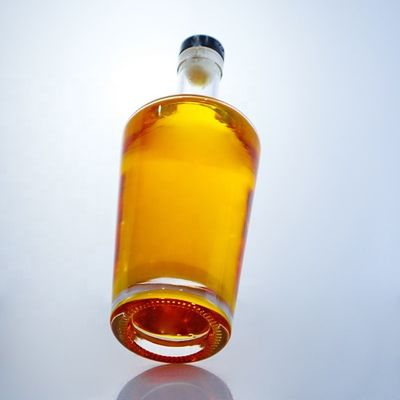 Bouteilles de verre vides de forme ronde avec traitement de surface par gravure acide et type d'étanchéité au liège