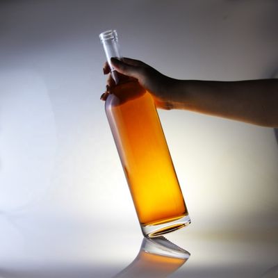 Bouteille en verre de liqueur ronde 75 cl Bouteille pour bouchon de liège Type 1000ml 1750ml Collier
