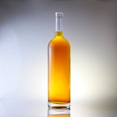 Bouteille en verre de liqueur ronde 75 cl Bouteille pour bouchon de liège Type 1000ml 1750ml Collier
