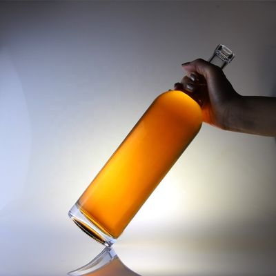 Bouteille en verre de liqueur ronde 75 cl Bouteille pour bouchon de liège Type 1000ml 1750ml Collier