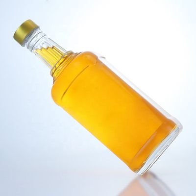 Matériau du collier verre clair 500 ml 700 ml 750 ml bouteille en verre de flint pour vodka gin rhum