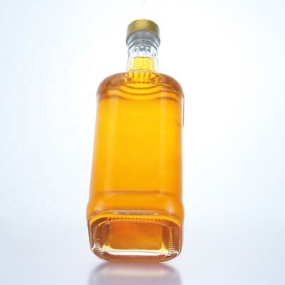 Matériau du collier verre clair 500 ml 700 ml 750 ml bouteille en verre de flint pour vodka gin rhum