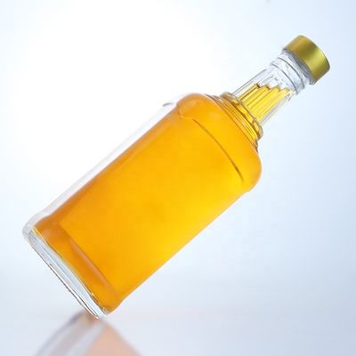 Matériau du collier verre clair 500 ml 700 ml 750 ml bouteille en verre de flint pour vodka gin rhum