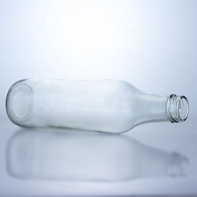Bouteille en verre de whisky et de vodka unique 650 ml en forme spéciale avec finition à vis