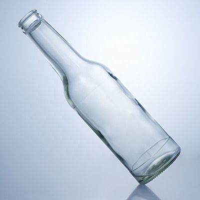 Flint Glass 276 ml Brandy Vodka Tequila Bouteille en verre avec liège pour le corps Matériau en verre