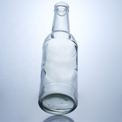 Flint Glass 276 ml Brandy Vodka Tequila Bouteille en verre avec liège pour le corps Matériau en verre