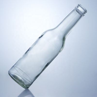 Flint Glass 276 ml Brandy Vodka Tequila Bouteille en verre avec liège pour le corps Matériau en verre