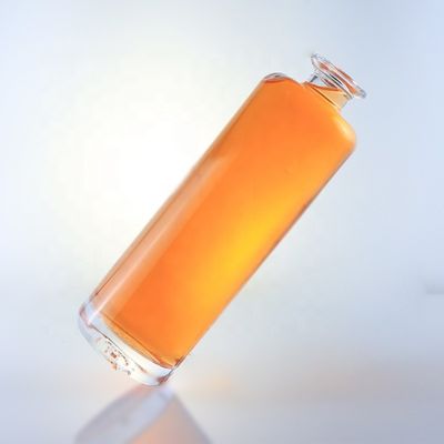 Bouteille en verre de flint ronde unique de 750 ml avec logo personnalisé et liège