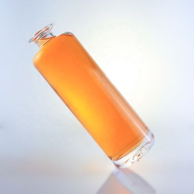 Bouteille en verre de flint ronde unique de 750 ml avec logo personnalisé et liège