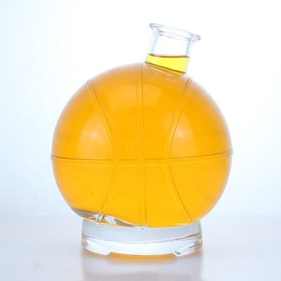 Bouteille en verre transparente en forme populaire de 350 ml pour le whisky, le rhum et le gin