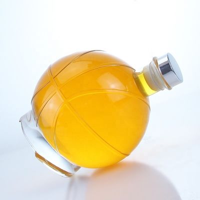 Bouteille en verre transparente en forme populaire de 350 ml pour le whisky, le rhum et le gin