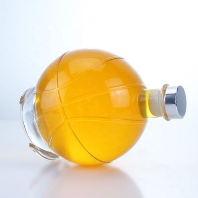Bouteille en verre transparente en forme populaire de 350 ml pour le whisky, le rhum et le gin