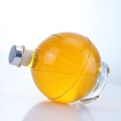 Bouteille en verre transparente en forme populaire de 350 ml pour le whisky, le rhum et le gin