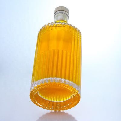 Bouteille de verre vide transparente de 500 ml 750 ml 1000 ml pour la vodka, le gin, le rhum, le whisky et le cognac