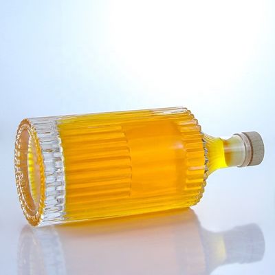 Bouteille de verre vide transparente de 500 ml 750 ml 1000 ml pour la vodka, le gin, le rhum, le whisky et le cognac