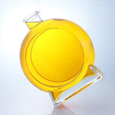Bouteille en verre vide à fond épais en liège pour le gin, le whisky, le rhum, la tequila, le cognac