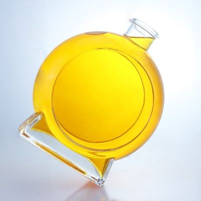 Bouteille en verre vide à fond épais en liège pour le gin, le whisky, le rhum, la tequila, le cognac