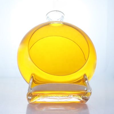 Bouteille en verre vide à fond épais en liège pour le gin, le whisky, le rhum, la tequila, le cognac