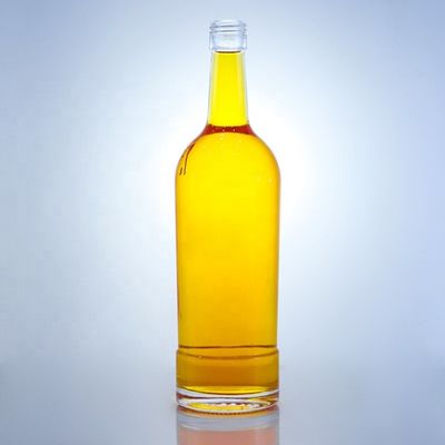 Collier en verre Bouteilles de verre vides en forme ronde de 750 ml pour le tequila Brandy Rum Gin Whisky