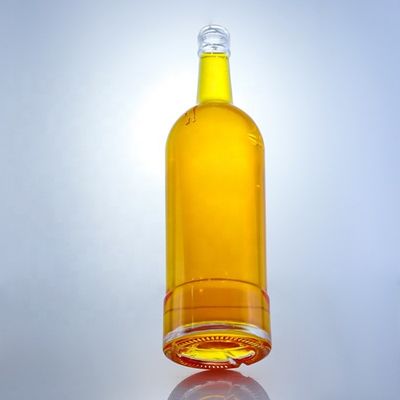 Collier en verre Bouteilles de verre vides en forme ronde de 750 ml pour le tequila Brandy Rum Gin Whisky