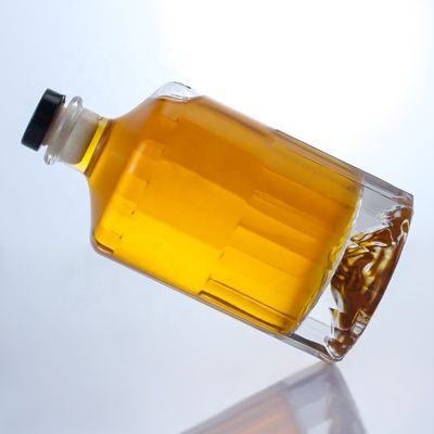500 ml 700 ml 750 ml Flint Glass Spirit Gin Whisky Vodka Brandy Liquor Bouteille avec liège