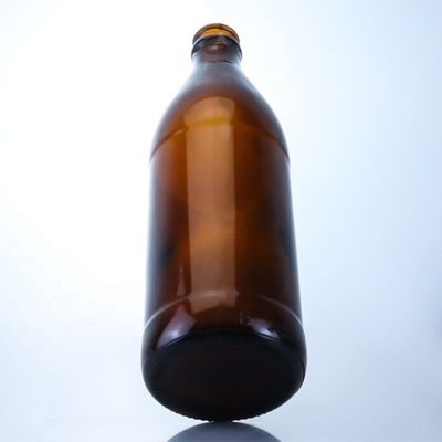 Bouteilles de verre vides de bière avec bouchon à couronne 700 ml 750 ml Bouteille créative en ambre