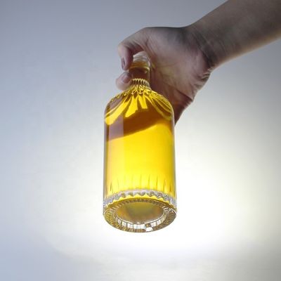Bouteille en verre à bouchon de visque pour vodka champagne tequila gin rhum 750 ml 1000 ml transparente