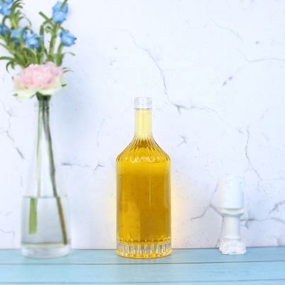 Bouteille en verre à bouchon de visque pour vodka champagne tequila gin rhum 750 ml 1000 ml transparente